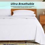 SONORO KATE Bed Sheets Set, 1800 Series Microfiber Deep Pocket 4 Pieces Luxury Soft Sheet Set, Queen, White - Image 3