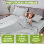 Rayon - 4 Piece Cooling Bed Sheets Set, Gray - Image 5