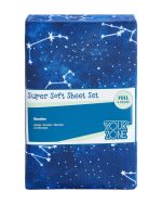 Kids Soft Microfiber Sheet Set, Navy Blue Stars, Full, 4 Pieces, Easy Care - Image 3