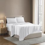 Set, Hotel Style Deep Pocket 4 Piece Bed , Luxury Soft Microfiber Sheet Sets, White - Image 2