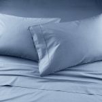 Cool & Crisp 3-Piece 300 Thread Count Blue Water Cotton Percale Sheet Set, Twin - Image 6