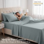 Bed Sheets - 6 Piece Ultra-Soft Microfiber Sheets Set, Deep Pocket Fitted Sheet, Flat Sheet & 4 Pillowcases, Breathab... - Image 6
