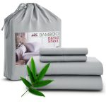 Rayon - 4 Piece Cooling Bed Sheets Set, Gray