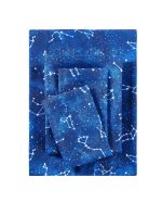 Kids Soft Microfiber Sheet Set, Navy Blue Stars, Full, 4 Pieces, Easy Care