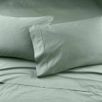 Better Homes & Gardens Cool & Crisp 4-Piece 300 Thread Count Green River Cotton Percale Sheet Set, Queen - Image 4